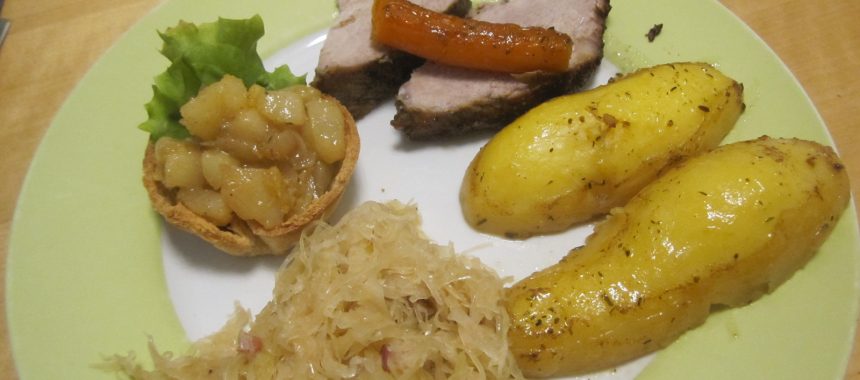 Birnen Chutney in Toastbrotkörbchen