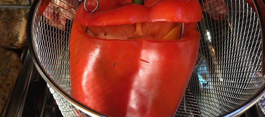 Gefüllter roter Paprika